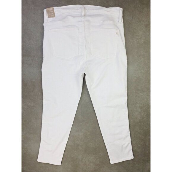 Madewell Size 33X28 Womens Stovepipe With Magic Pockets White Denim Jeans NWT - Picture 1 of 13